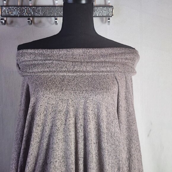 Green Envelope Los Angeles Pink Marled Drop Shoulder Cowl Rayon Poly Span Top L - Picture 3 of 16